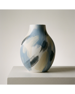 Blue Ceramic Accent Vase
