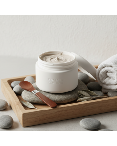 White Face Cream Jar