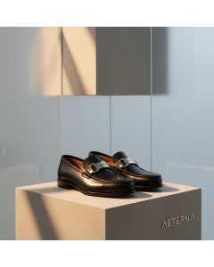 Black Leather Loafers